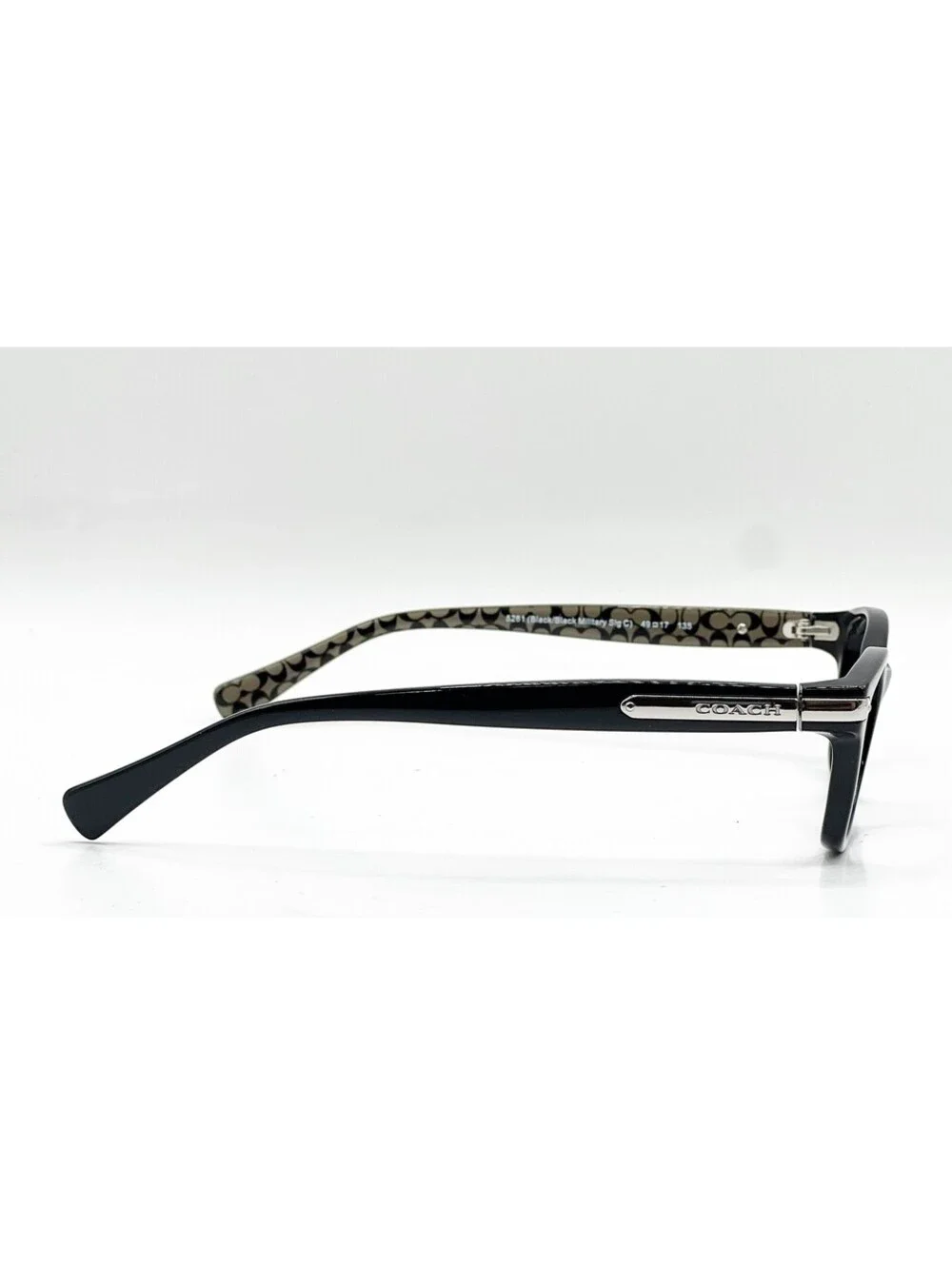 Coach HC 6065 5261 Black Military Sig C Authentic Eyeglass Frames 49-17